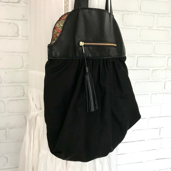 送料無料＊軽量＊大容量＊本革とリネンのトートバッグ＊裏地はリバティ 英国デザイン牛革かばんValise トートIII レーシンググリーン FKP1514224244(11700円)