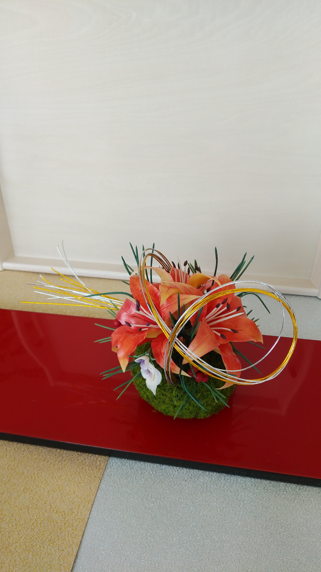 こけ玉のお正月飾り（クレイフラワー)