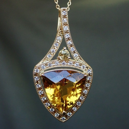 一点物！完全手作り ゴールデンベリル4．30ctクラシック