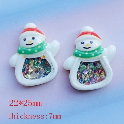 クリスマスカボション ミニシャカシャカ ミニシェイカー 10個