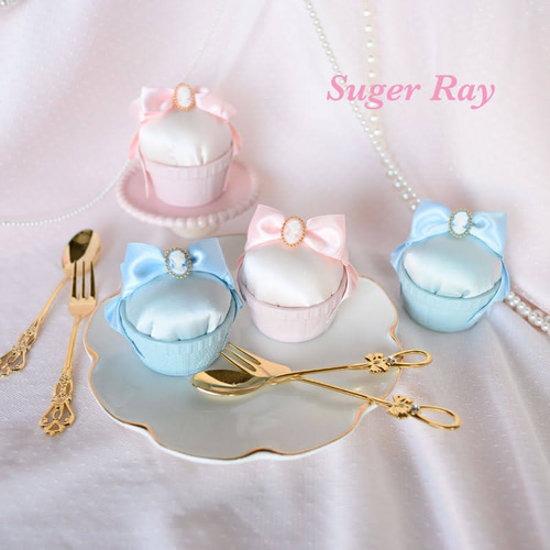 ピンクッション(針山)&デザインピンset＊Blue その他雑貨 jun 通販