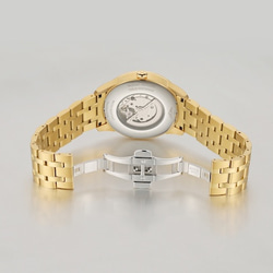 クリスタル 腕時計 ステンレス スチールストラップ 防水、ステンレス GOLD ゴールド 4枚目の画像
