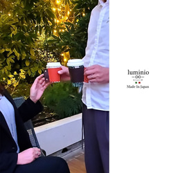 カップスリーブ スタンドコーヒー コンビニコーヒー カップコーヒー 姫路レザー 日本製 luminio ルミニーオ 6枚目の画像