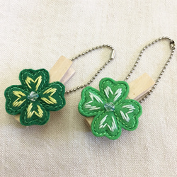 Clip Charm - Clover - set of 2 color 第1張的照片