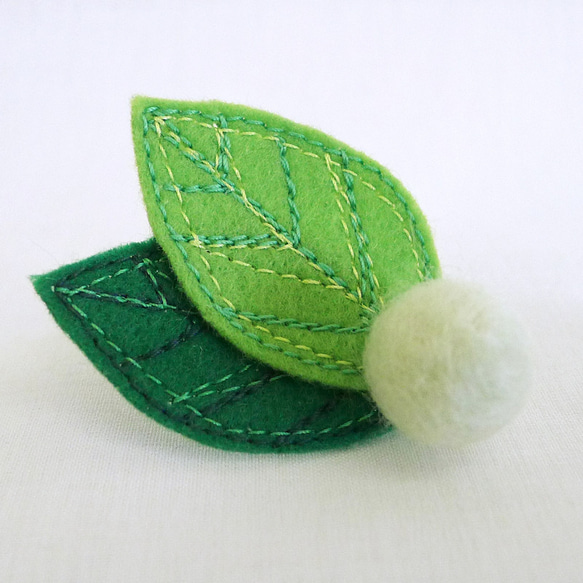 Pin Badge : Leaves Green No.3 第1張的照片