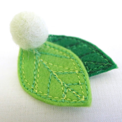 Pin Badge : Leaves Green No.3 第2張的照片