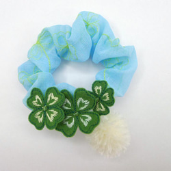 Scrunchy : Clover (blue) 第2張的照片