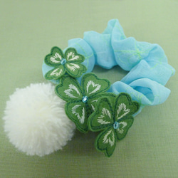 Scrunchy : Clover (blue) 第1張的照片