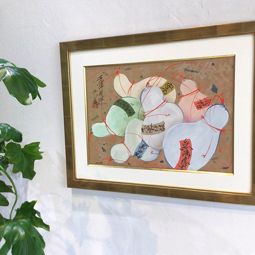 手描き「吉祥六瓢箪」LLサイズ 吉祥画 絵画 手描き工房 吉祥絵や 通販