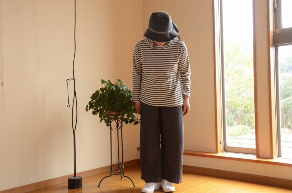 ✂　(リネン)おそろいの帽子＆ストレートパンツ