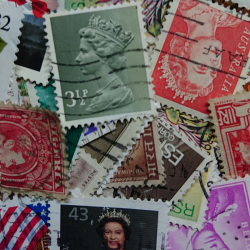 エリザベス女王切手 ブルー系 43枚 エリザベス女王切手 ブルー系 43枚