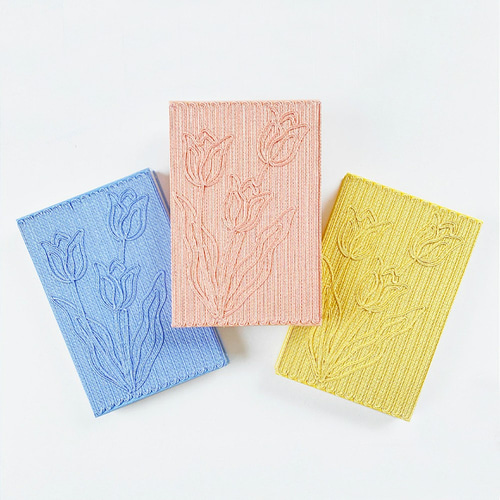 コード刺繍御朱印帳 TSUNAGU チューリップ 花柄 綿 蛇腹 日本製 刺繍