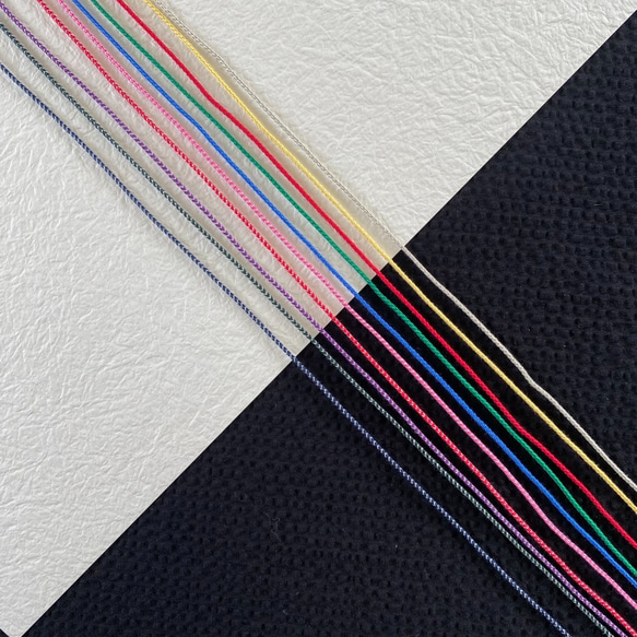 【新色】絹紐 「繭むすび」 約1mm×5m シルク100％ 極細(丸) 全10色 飾り紐 組紐 掛け紐 アクセサリー 2枚目の画像