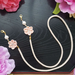 つまみ細工髪飾り 摘まみ細工藤の花 パール 紫 白 銀 金 着物 ⭐～楓樺