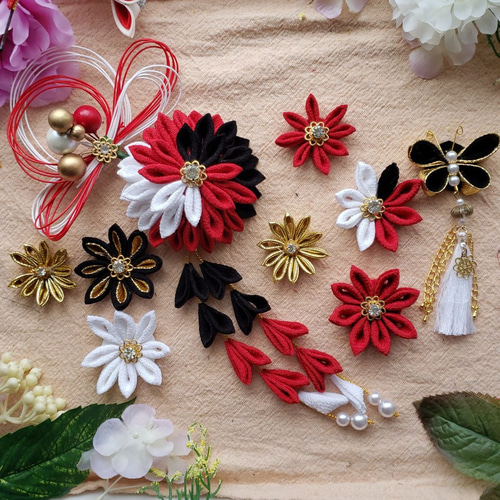 摘まみ細工髪飾り　　再販受付 摘まみ細工髪飾り 再販受付 Amazon.co.jp: つまみ細工 かんざし 髪飾り