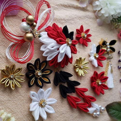 摘まみ細工髪飾り　　再販受付 1_7d83607f36cbdc6b74d561055958