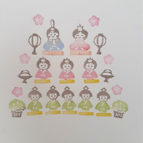 おひなさま 消しゴムはんこ はんこ・スタンプ みと 通販 10755770