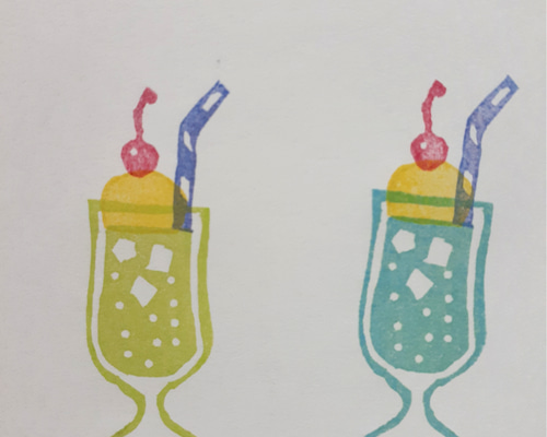 クリームソーダ 消しゴムはんこ はんこ・スタンプ みと 通販