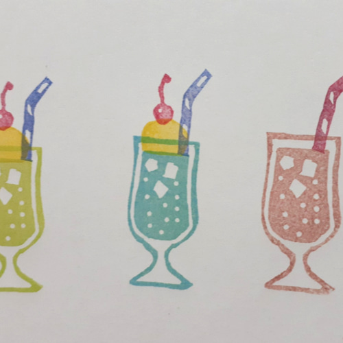 クリームソーダ 消しゴムはんこ はんこ・スタンプ みと 通販 11153541