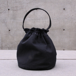 wrapping bucket bag【ブラック】 3枚目の画像