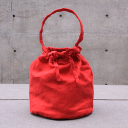 wrapping bucket bag【ベリーレッド】 1枚目の画像