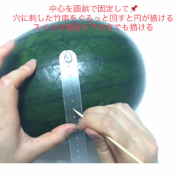 【等分定規・分割スケール】ソープカービング・フルーツカービングの制作にあると便利な道具。カービング以外の制作にもご使用く 5枚目の画像