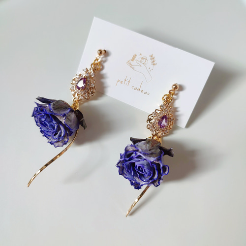 ジルコニア 薔薇ピアス イヤリング ピアス（その他） ぷちかどー 通販 