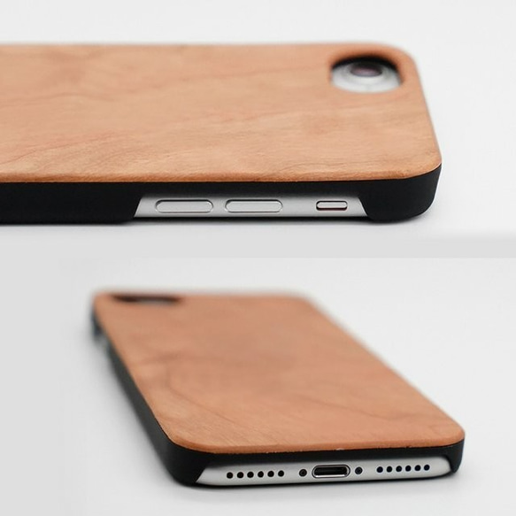 【名入れ可能】パグ フォーン(Simple) 木製iPhoneケース 6枚目の画像