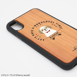 【名入れ可能】シーズー ゴールド&ホワイト(Emblem) 衝撃吸収タイプ 木製iPhoneケース 3枚目の画像