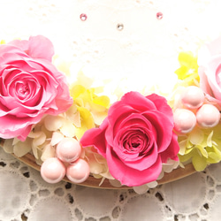 ❋春色花時計❋刺繍枠　春色ピンク 3枚目の画像