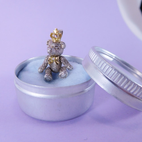 更に値下げしました！】「シルバー テディベア（20㍉）キング