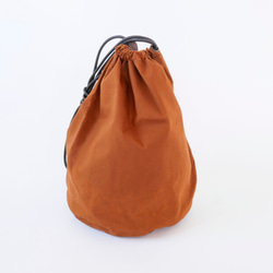 Draw string bag <L orange(オレンジ)>　巾着バッグ 4枚目の画像