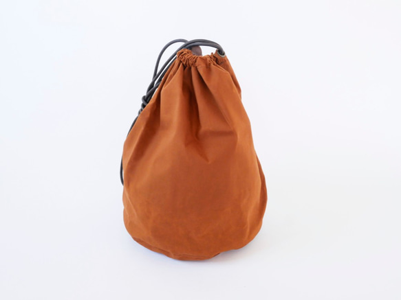 Draw string bag <L orange(オレンジ)>　巾着バッグ 4枚目の画像