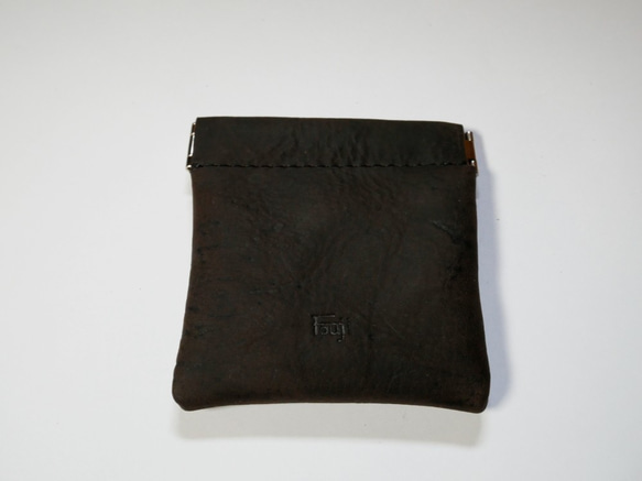 small leather case <kudu> choco(チョコ)　コインケース 2枚目の画像