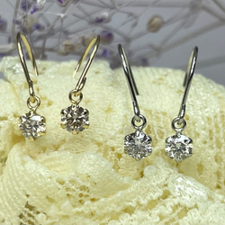 箱付き　K18 18金 18k フックピアス　パール　ペア　♡② K18 18金 18k フックピアス パール ペア ♡#2 ピアス(両耳用)