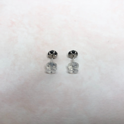 ～ローズカット～  PT  1.00ct  ブラックダイヤモンド  ピアス 2枚目の画像