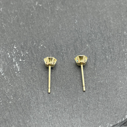 s様　K18YG ダイヤモンド スタッドピアス K18 誕生石×ダイヤモンド スタッドピアス （12月：タンザナイト
