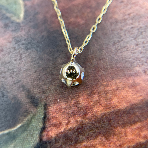 ひとつぶダイヤ～ K18YG 0.12ct ダイヤモンド ネックレス
