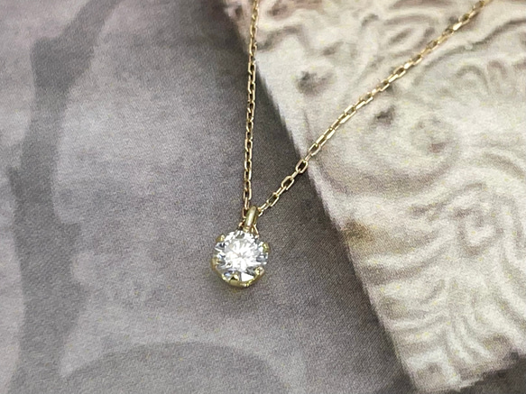 ひとつぶダイヤ~ K18YG 0.15ct ダイヤモンド ネックレス ひとつぶダイヤ~ K18YG 0.15ct ダイヤモンド ネックレス