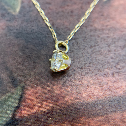 ひとつぶダイヤ～ K18YG 0.15ct ダイヤモンド ネックレス