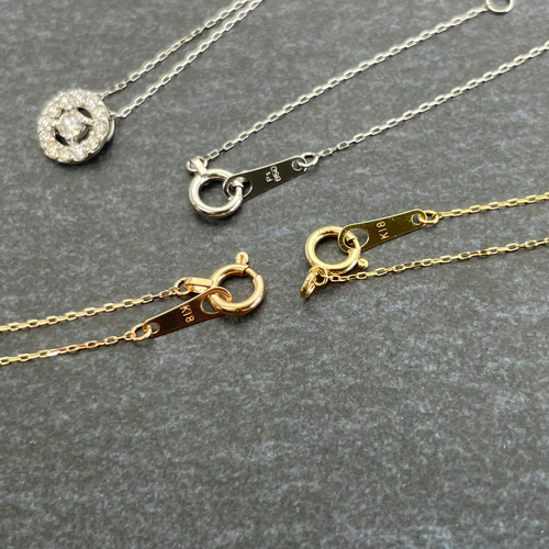 Maru～ No.3022 PT/K18YG/PG ダイヤモンド ペンダントネックレス  