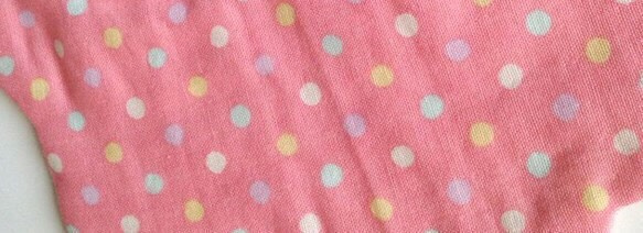 ♡パステルカラードットのリバーシブルスタイ♡ピンク♡ 4枚目の画像