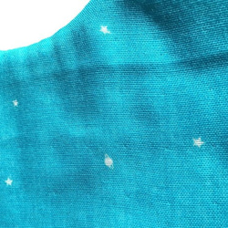 ♡小さな星とチェック柄のリバーシブルスタイ♡ブルー♡ 4枚目の画像