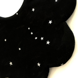 ♡小さなラメ星とデニム風ダブルガーゼのリバーシブルスタイ♡black 3枚目の画像