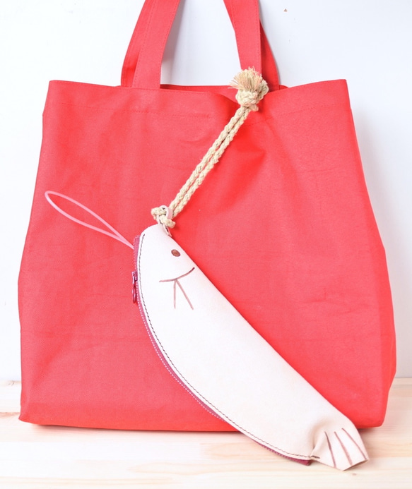 若鮎の吸水折り畳み傘ケース［折りたたみ傘カバー・傘袋］床革製 9枚目の画像