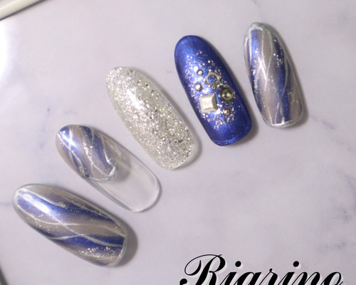 青×シルバーネイル その他ファッション雑貨 Riarino_nail 通販