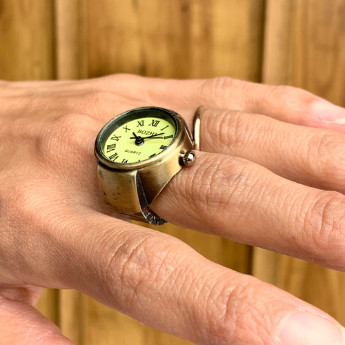 閉店セール 50% OFF】アンティーク調 リングウォッチ 指時計 ローマ