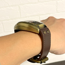 機械式トノー型 自動巻き スケルトン文字盤 オートマチック ブラウンレザー腕時計 5枚目の画像