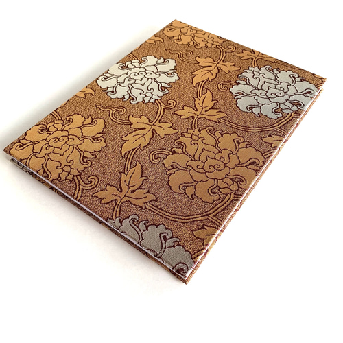日本人気超絶の 龍村晋御朱印帳 龍村 18x24 見開き横型タイプ 金銀二重蔓牡丹錦 その他
