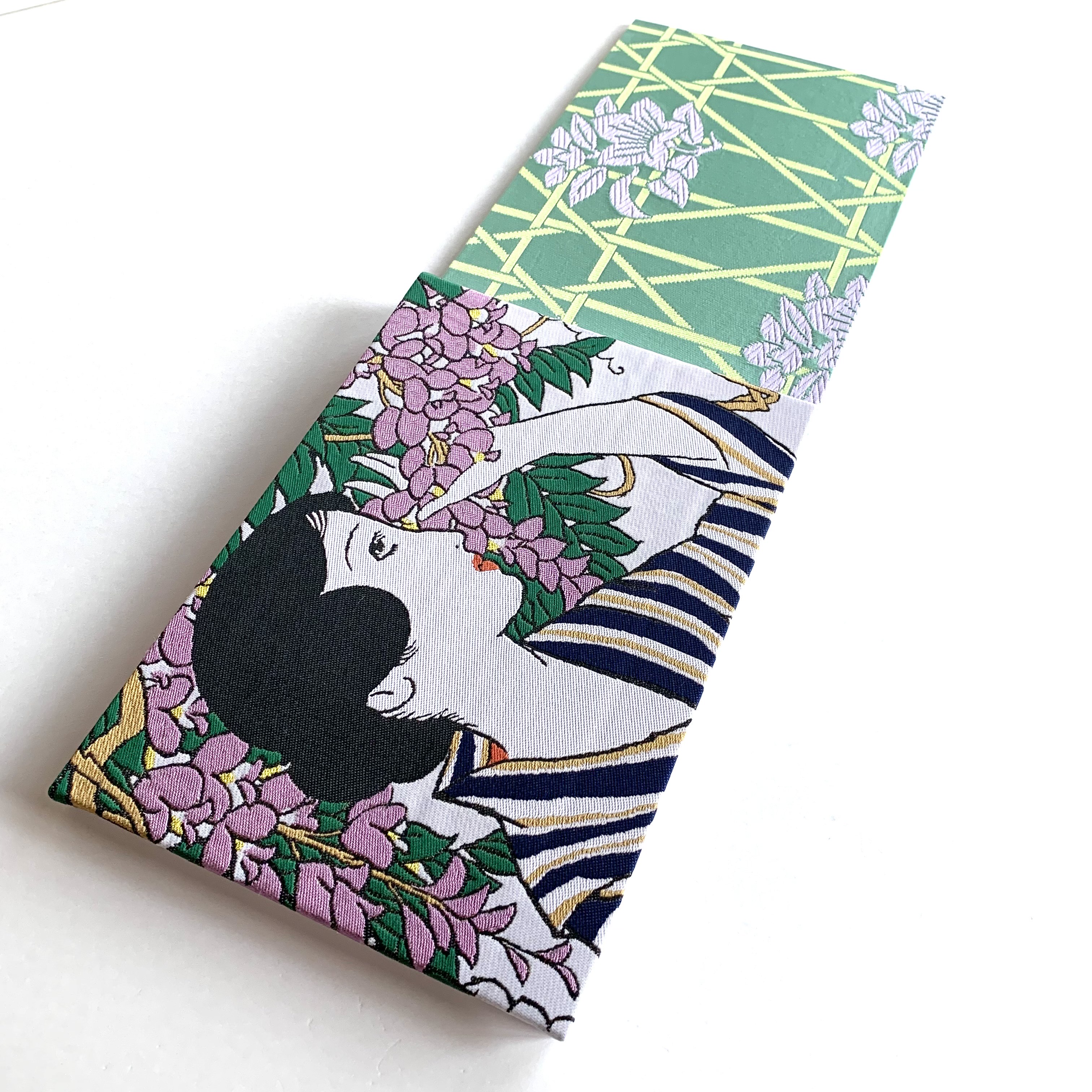 『藤の花』  竹久夢二御朱印帳　B5 見開き御朱印帳　Yumeji Takehisa　大正ロマン　美人画　桔梗　桐生織物